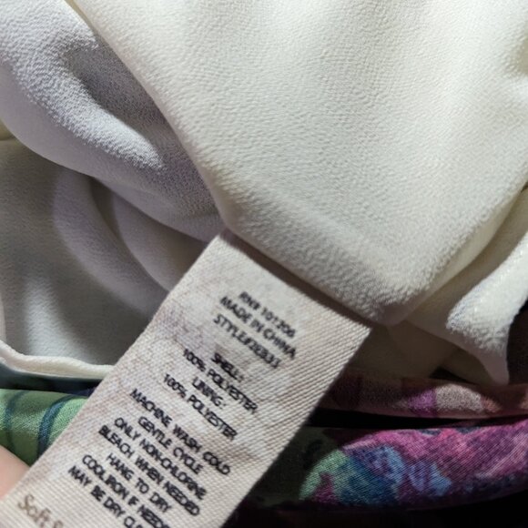 Soft Surroundings Maxi Dress Large V-Neck Ruffle Floral Boho Wedding Resort - Picture 2 of 6